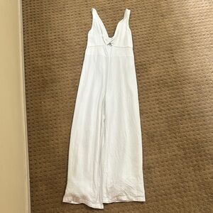 Linen White Jumpsuit